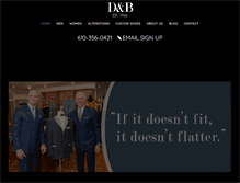 Tablet Screenshot of dbtailors.com